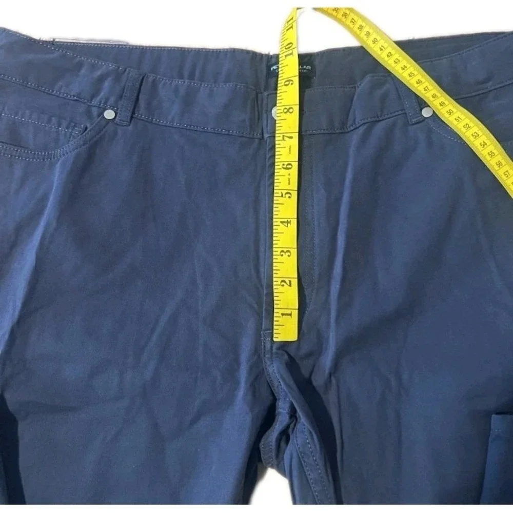 NEW Peter Millar Mens Pants Jeans 40x34 Blue Delvin Twill Five-Pocket Golf Chino - Picture 14 of 16